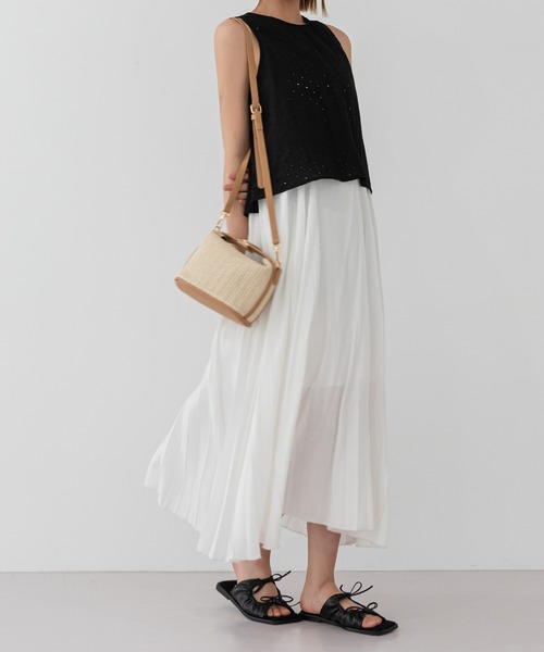 UNE MANSION（ユヌマンション）の「レースバックリボンベスト（ベスト・レディース・ホワイト/ブラック・FREE）」の17枚目の写真