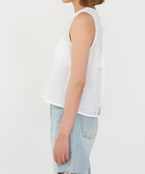 UNE MANSION（ユヌマンション）の「レースバックリボンベスト（ベスト・レディース・ホワイト/ブラック・FREE）」の22枚目の写真