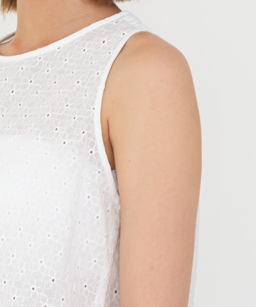 UNE MANSION（ユヌマンション）の「レースバックリボンベスト（ベスト・レディース・ホワイト/ブラック・FREE）」の6枚目の写真