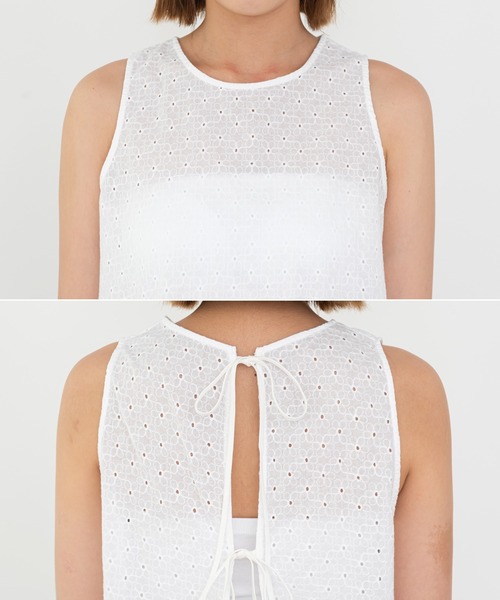 UNE MANSION（ユヌマンション）の「レースバックリボンベスト（ベスト・レディース・ホワイト/ブラック・FREE）」の18枚目の写真