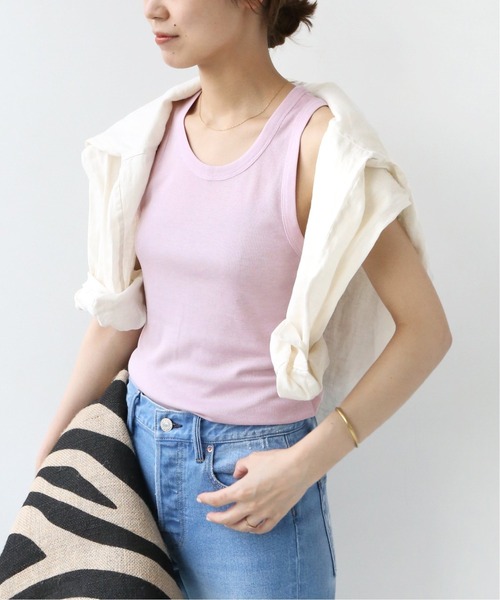 JOURNAL STANDARD relume（ジャーナルスタンダード　レリューム）の「【MIJEONG PARK/ミジョン・パーク】RIBBED TANK：タンクトップ◆（タンクトップ・レディース・モスグリーン/ピンク/ブラック/ホワイト・SMALL）」の4枚目の写真