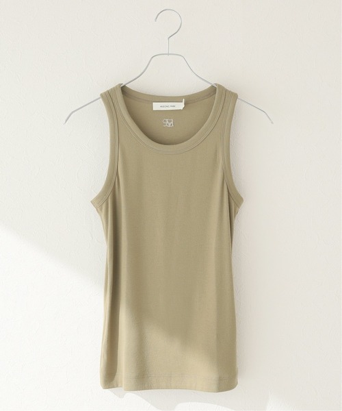JOURNAL STANDARD relume（ジャーナルスタンダード　レリューム）の「【MIJEONG PARK/ミジョン・パーク】RIBBED TANK：タンクトップ◆（タンクトップ・レディース・モスグリーン/ピンク/ブラック/ホワイト・SMALL）」の3枚目の写真
