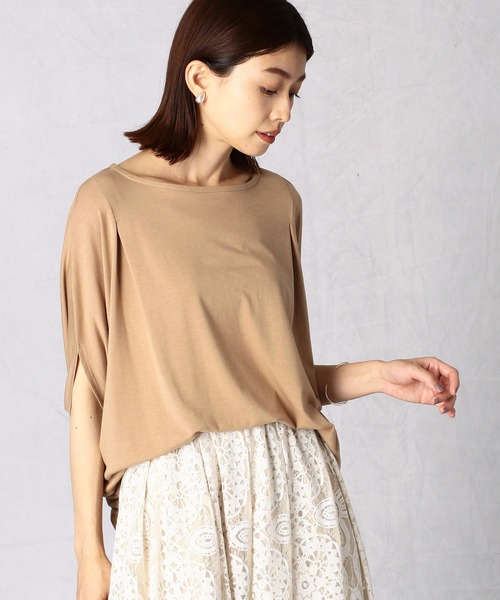 Comme　Ca　Mature（コムサマチュア）の「モモンガＴシャツ（Tシャツ/カットソー・レディース・キャメル/ライラック/チャコール・FREE）」の7枚目の写真