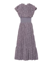 LAGUNAMOON | ウエストリブフラワープリーツワンピース(ワンピース)