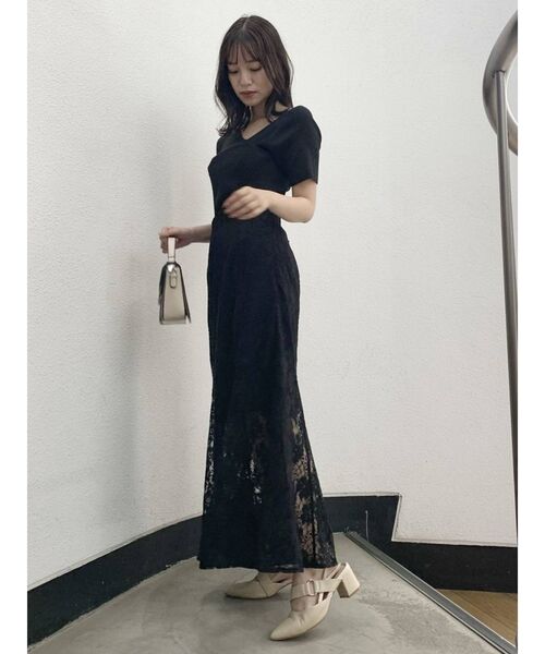 dazzlin（ダズリン）の「カサネネックリブニットトップス（ニット/セーター・レディース・ブラック/ブラウン/グレー/ピンク/モカ・FREE）」の22枚目の写真