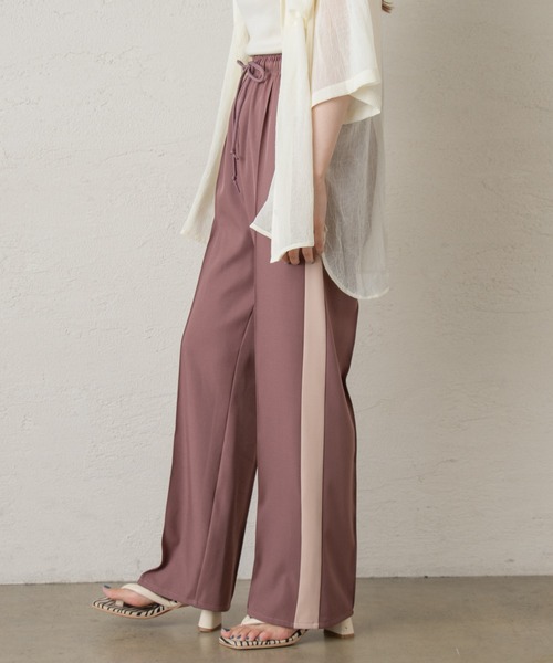 Kastane（カスタネ）の「リラックスジャージラインパンツ（その他パンツ・レディース・ブラウン/ピンク/グリーン・1/2）」の20枚目の写真