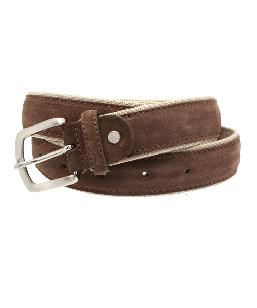 VENCEEXCHANGE(ヴァンスエクスチェンジ)の「イタリアンレザースエードベルト (ベルト・メンズ・ブラック/ダークオリーブ/ブラウン・FREE)」の3枚目の写真