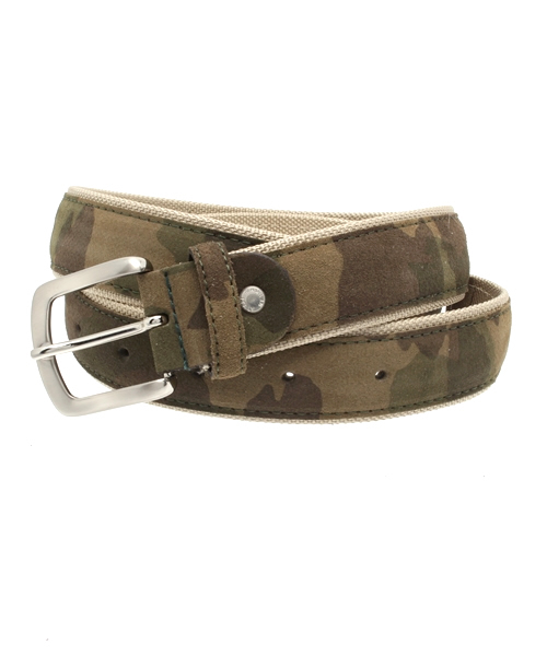 VENCEEXCHANGE(ヴァンスエクスチェンジ)の「イタリアンレザースエードベルト (ベルト・メンズ・ブラック/ダークオリーブ/ブラウン・FREE)」の1枚目の写真