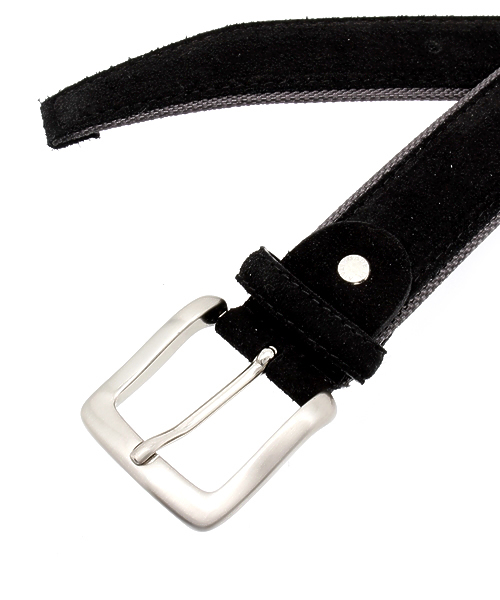 VENCEEXCHANGE(ヴァンスエクスチェンジ)の「イタリアンレザースエードベルト (ベルト・メンズ・ブラック/ダークオリーブ/ブラウン・FREE)」の4枚目の写真