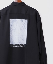 とろみバックデザイン ボックスシルエット ルーズシャツ