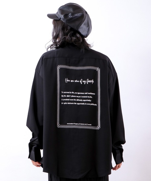 Limited Line Naive Magic(リミテッドラインナイーブマジック)の「とろみバックデザイン ボックスシルエット ルーズシャツ(シャツ/ブラウス・メンズ・ホワイト/チャコールグレー/ブラック/ブルー/マルチ/ホワイト系その他/ブラック系その他/ブルー系その他/グレイッシュベージュ・M/L)」の18枚目の写真