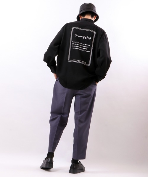 Limited Line Naive Magic(リミテッドラインナイーブマジック)の「とろみバックデザイン ボックスシルエット ルーズシャツ(シャツ/ブラウス・メンズ・ホワイト/チャコールグレー/ブラック/ブルー/マルチ/ホワイト系その他/ブラック系その他/ブルー系その他/グレイッシュベージュ・M/L)」の13枚目の写真