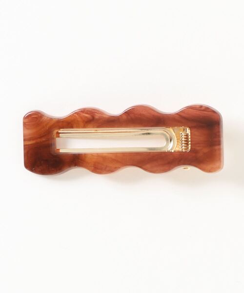 TONE SELECT GOODS（トーンセレクトグッズ）の「【LESRIRE】スクエアウェーブヘアクリップ（バレッタ/ヘアクリップ・レディース・ブラウン/グレー/オフホワイト/グリーン/ブラウン系その他・FREE）」の22枚目の写真