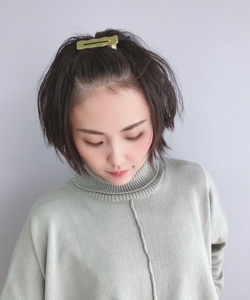 TONE SELECT GOODS（トーンセレクトグッズ）の「【LESRIRE】スクエアウェーブヘアクリップ（バレッタ/ヘアクリップ・レディース・ブラウン/グレー/オフホワイト/グリーン/ブラウン系その他・FREE）」の12枚目の写真