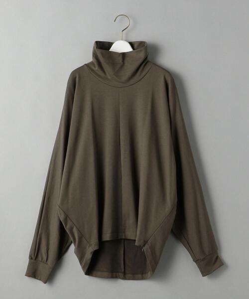 08sircus(ゼロエイトサーカス)の「<08sircus>ハイネックドルマンスリーブ カットソー(Tシャツ/カットソー・レディース・オフホワイト/モカ・1)」の2枚目の写真