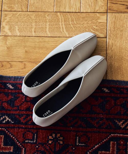 coen(コーエン)の「フェイクレザーチャイナシューズ(バレエシューズ・レディース・ブラウン/ブラック/ベージュ・LARGE/MEDIUM/X-LARGE/SMALL)」の8枚目の写真