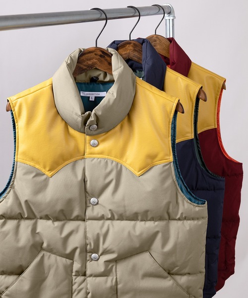 make a ray!（メイク ア レイ！）の「PU パターン切替ファイバーダウンベスト（ダウンベスト・メンズ・ブラック/グレー/ネイビー/ベージュ/ワイン・M/L/XL）」の22枚目の写真