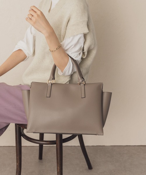RODE SKO（ロデスコ）の「ポーチ付3WAYトートバッグ（トートバッグ・レディース・グレー系その他/ブラック/ベージュ・ONE）」の13枚目の写真