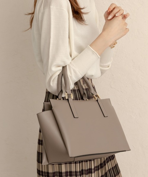 RODE SKO（ロデスコ）の「ポーチ付3WAYトートバッグ（トートバッグ・レディース・グレー系その他/ブラック/ベージュ・ONE）」の4枚目の写真