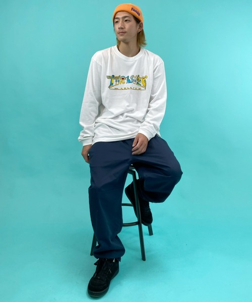 THRASHER(スラッシャー)の「【ZOZOTOWN限定アイテム】THRASHER/スラッシャー ルーズシルエット ロゴプリントロンT TH93334 GLYPHIC(Tシャツ/カットソー・メンズ・グリーン系その他3/ブラック系その他4/ホワイト/ネイビー系1・L/M/XL)」の2枚目の写真