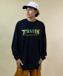 【ZOZOTOWN限定アイテム】THRASHER/スラッシャー ルーズシルエット ロゴプリントロンT TH93334 GLYPHIC