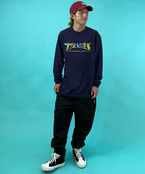 THRASHER(スラッシャー)の「【ZOZOTOWN限定アイテム】THRASHER/スラッシャー ルーズシルエット ロゴプリントロンT TH93334 GLYPHIC(Tシャツ/カットソー・メンズ・グリーン系その他3/ブラック系その他4/ホワイト/ネイビー系1・L/M/XL)」の21枚目の写真