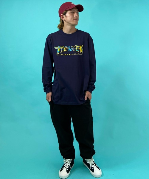 THRASHER(スラッシャー)の「【ZOZOTOWN限定アイテム】THRASHER/スラッシャー ルーズシルエット ロゴプリントロンT TH93334 GLYPHIC(Tシャツ/カットソー・メンズ・グリーン系その他3/ブラック系その他4/ホワイト/ネイビー系1・L/M/XL)」の22枚目の写真