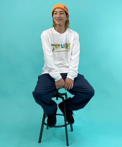 THRASHER(スラッシャー)の「【ZOZOTOWN限定アイテム】THRASHER/スラッシャー ルーズシルエット ロゴプリントロンT TH93334 GLYPHIC(Tシャツ/カットソー・メンズ・グリーン系その他3/ブラック系その他4/ホワイト/ネイビー系1・L/M/XL)」の7枚目の写真