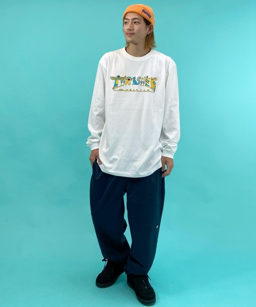 THRASHER(スラッシャー)の「【ZOZOTOWN限定アイテム】THRASHER/スラッシャー ルーズシルエット ロゴプリントロンT TH93334 GLYPHIC(Tシャツ/カットソー・メンズ・グリーン系その他3/ブラック系その他4/ホワイト/ネイビー系1・L/M/XL)」の12枚目の写真