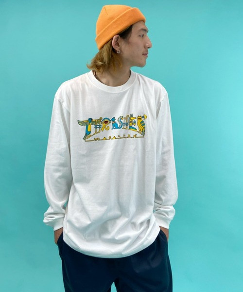 THRASHER(スラッシャー)の「【ZOZOTOWN限定アイテム】THRASHER/スラッシャー ルーズシルエット ロゴプリントロンT TH93334 GLYPHIC(Tシャツ/カットソー・メンズ・グリーン系その他3/ブラック系その他4/ホワイト/ネイビー系1・L/M/XL)」の9枚目の写真