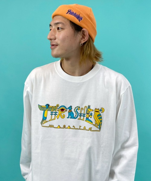 THRASHER(スラッシャー)の「【ZOZOTOWN限定アイテム】THRASHER/スラッシャー ルーズシルエット ロゴプリントロンT TH93334 GLYPHIC(Tシャツ/カットソー・メンズ・グリーン系その他3/ブラック系その他4/ホワイト/ネイビー系1・L/M/XL)」の10枚目の写真
