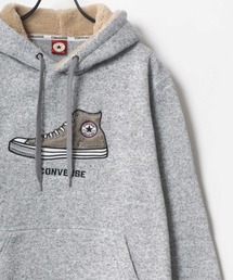CONVERSE/コンバース ニットフリース ワンポイント シューズ ロゴ 刺繍 スウェット パーカー