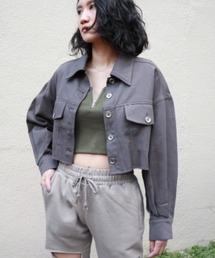 FIG&VIPER | 総柄切替ショートJK(テーラードジャケット)