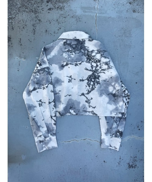 FIG&VIPER（フィグアンドバイパー）の「総柄切替ショートJK（テーラードジャケット・レディース・ブラック/ダークグレー・FREE）」の9枚目の写真