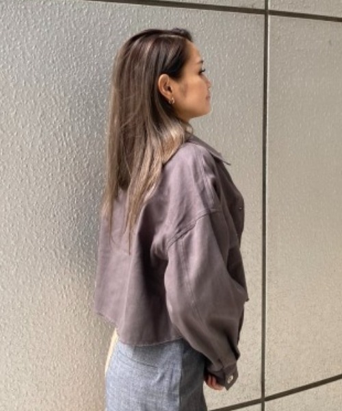 FIG&VIPER（フィグアンドバイパー）の「総柄切替ショートJK（テーラードジャケット・レディース・ブラック/ダークグレー・FREE）」の17枚目の写真