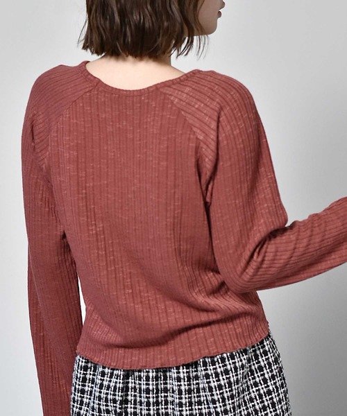 RETRO GIRL(レトロガール)の「スラブテレコドロストTee(Tシャツ/カットソー・レディース・ブラック/ブラウン/レッド/アイボリー・FREE)」の18枚目の写真