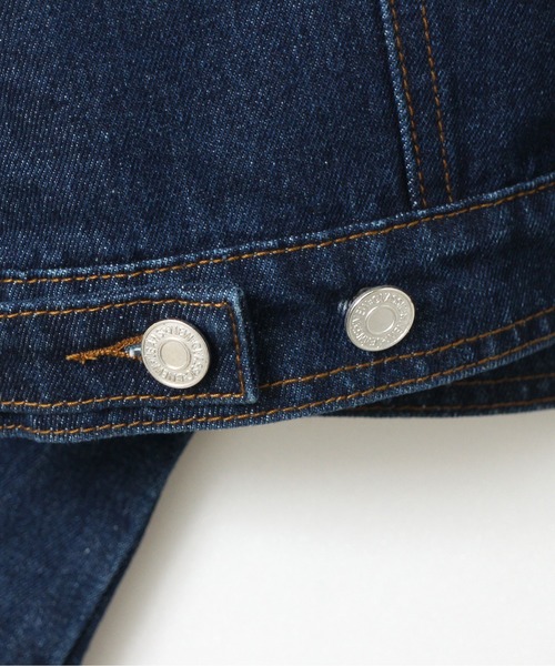 one way（ワンウェイ）の「【oneway】ショート丈Gジャン（デニムジャケット・レディース・ブラック/ダークブルー・FREE）」の6枚目の写真