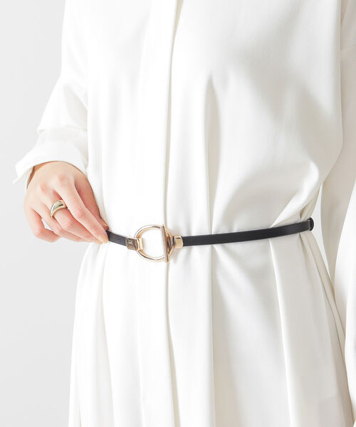 BEAMS LIGHTS（ビームスライツ）の「BEAMS LIGHTS / Ｔバー リング ベルト（ベルト・レディース・ブラック/ブラウン・ONE SIZE）」の2枚目の写真