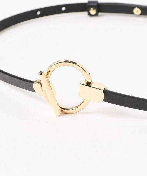 BEAMS LIGHTS（ビームスライツ）の「BEAMS LIGHTS / Ｔバー リング ベルト（ベルト・レディース・ブラック/ブラウン・ONE SIZE）」の6枚目の写真