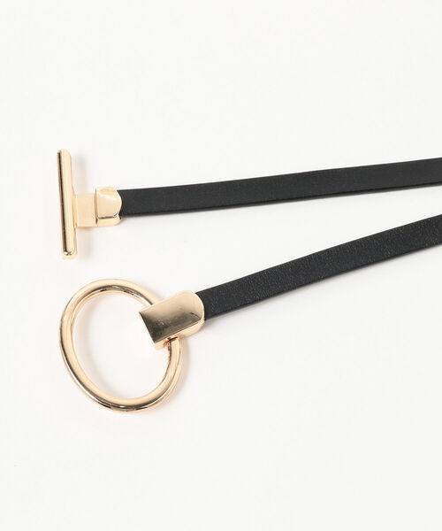 BEAMS LIGHTS（ビームスライツ）の「BEAMS LIGHTS / Ｔバー リング ベルト（ベルト・レディース・ブラック/ブラウン・ONE SIZE）」の7枚目の写真