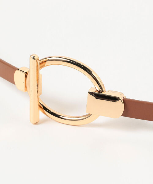 BEAMS LIGHTS（ビームスライツ）の「BEAMS LIGHTS / Ｔバー リング ベルト（ベルト・レディース・ブラック/ブラウン・ONE SIZE）」の10枚目の写真