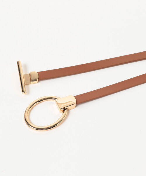 BEAMS LIGHTS（ビームスライツ）の「BEAMS LIGHTS / Ｔバー リング ベルト（ベルト・レディース・ブラック/ブラウン・ONE SIZE）」の11枚目の写真