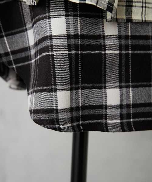 ear PAPILLONNER(イアパピヨネ)の「【SUM1 STYLE(スミ スタイル)】チェックシャツコンビニット(ニット/セーター・レディース・ホワイト/ネイビー・FREE)」の20枚目の写真