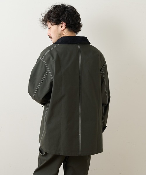 CIAOPANIC TYPY（チャオパニックティピー）の「CAVEダック カバーオールジャケット（カバーオール・メンズ・チャコールグレー/オフホワイト/マスタード・SMALL/MEDIUM/LARGE）」の18枚目の写真