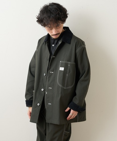 CIAOPANIC TYPY（チャオパニックティピー）の「CAVEダック カバーオールジャケット（カバーオール・メンズ・チャコールグレー/オフホワイト/マスタード・SMALL/MEDIUM/LARGE）」の17枚目の写真