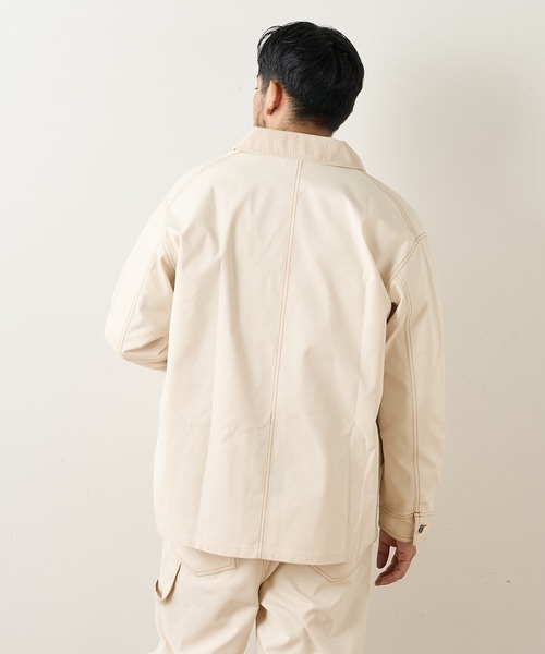 CIAOPANIC TYPY（チャオパニックティピー）の「CAVEダック カバーオールジャケット（カバーオール・メンズ・チャコールグレー/オフホワイト/マスタード・SMALL/MEDIUM/LARGE）」の6枚目の写真