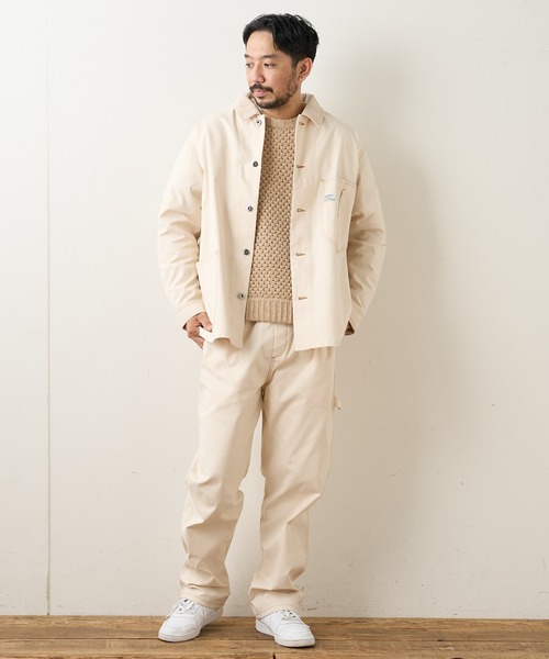 CIAOPANIC TYPY（チャオパニックティピー）の「CAVEダック カバーオールジャケット（カバーオール・メンズ・チャコールグレー/オフホワイト/マスタード・SMALL/MEDIUM/LARGE）」の7枚目の写真