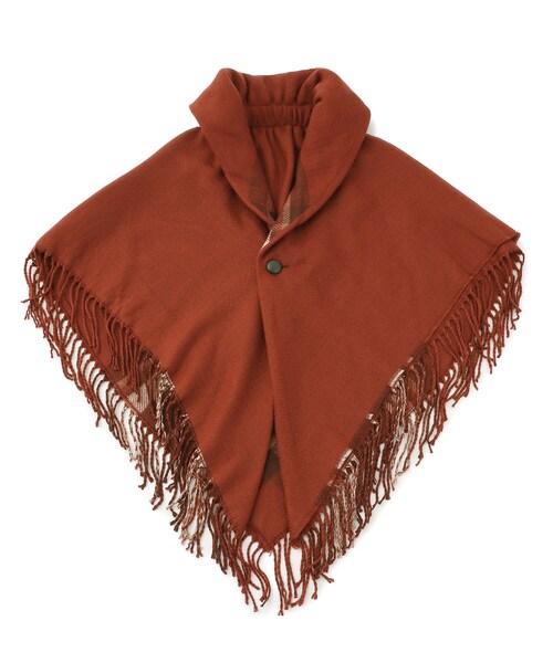 DRESKIP（ドレスキップ）の「◆リバーシブルギャザーケープ（ストール/ショール・レディース・レッド系3/ベージュ系1/ネイビー系1/ブラック系1・00）」の5枚目の写真