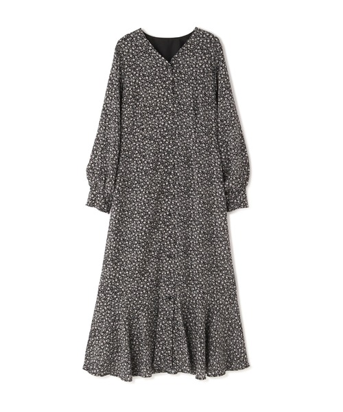 N.（N. Natural Beauty Basic）（エヌエヌナチュラルビューティーベーシック）の「【S Size Line】◆バイカラー小花プリントマキシワンピース（ワンピース・レディース・ブラック系その他/グレー系その他・SMALL/MEDIUM）」の14枚目の写真