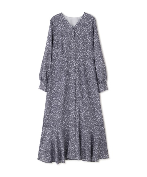 N.（N. Natural Beauty Basic）（エヌエヌナチュラルビューティーベーシック）の「【S Size Line】◆バイカラー小花プリントマキシワンピース（ワンピース・レディース・ブラック系その他/グレー系その他・SMALL/MEDIUM）」の12枚目の写真